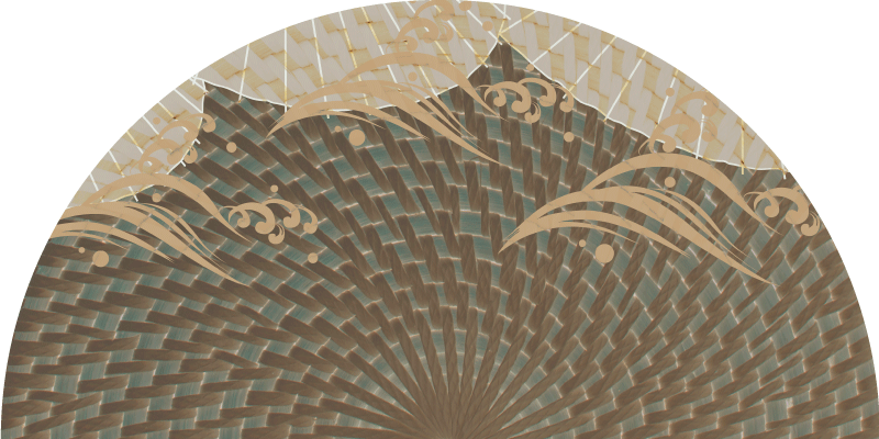 Tapis vinyle salon style texturé japandi - TenStickers