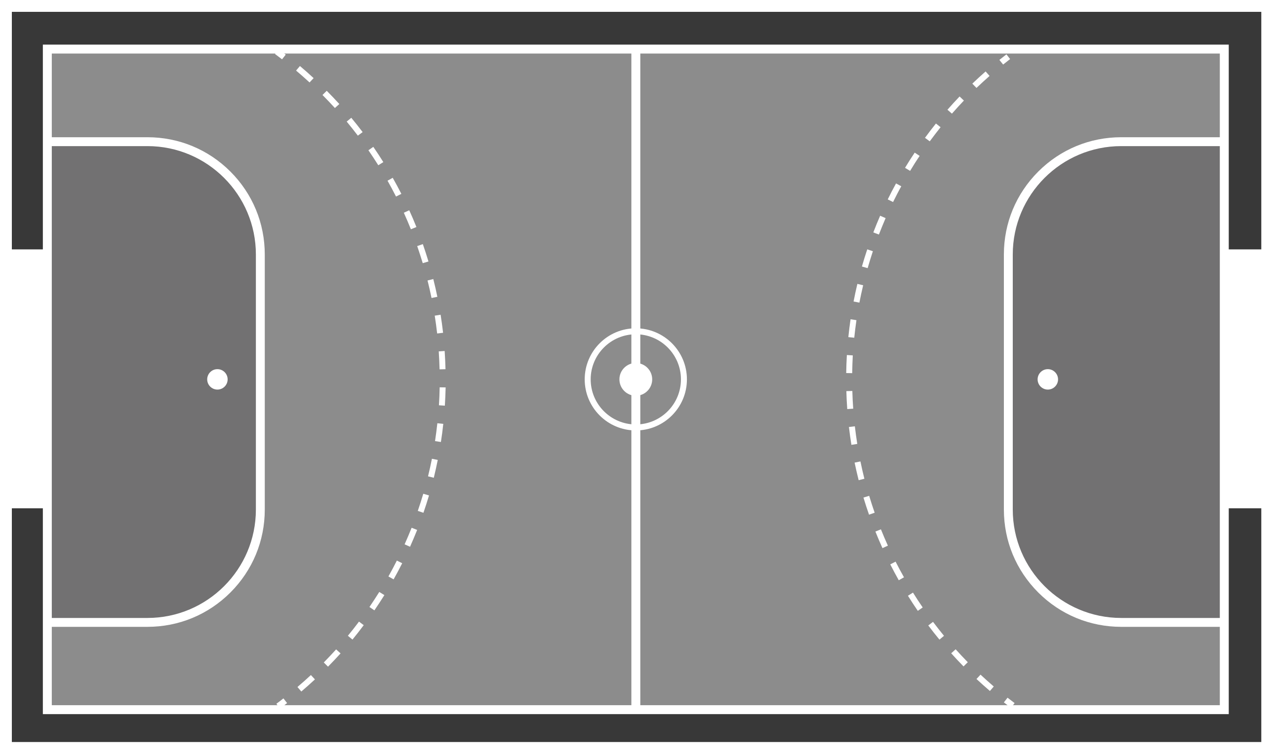 Tapis vinyle jeux conception d'un terrain de handball - TenStickers