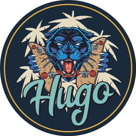 Tapis vinyle rond personnalisable panthère - TenStickers