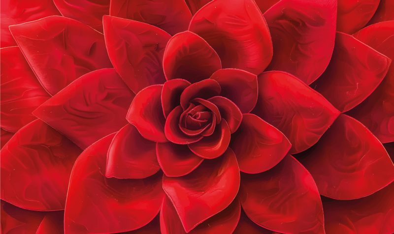 Tapis vinyle rouge conception de pétales de fleurs - TenStickers