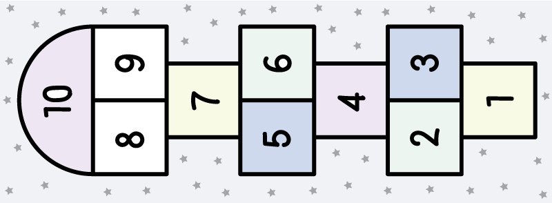 Tapis vinyle jeux jouer à la marelle - TenStickers