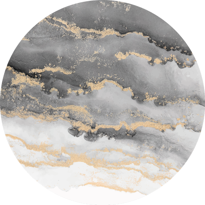 Tapis vinyle marbre gris avec détails dorés - TenStickers