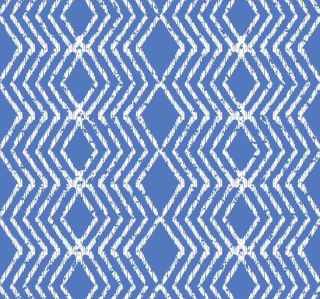 Tapis vinyle bleu motif en zigzag - TenStickers