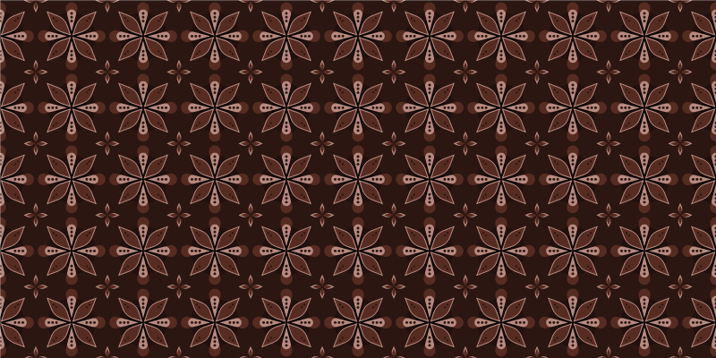 Tapis vinyle entrée symétrie florale géométrique - TenStickers