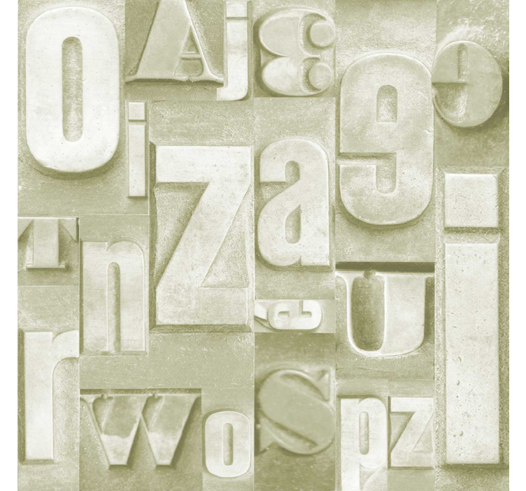 Papier peint lettres style industriel 3d - TenStickers