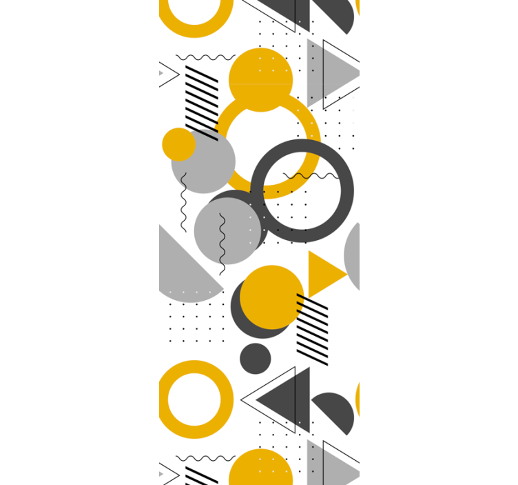 Papier peint cercles motifs abstraits dynamiques - TenStickers