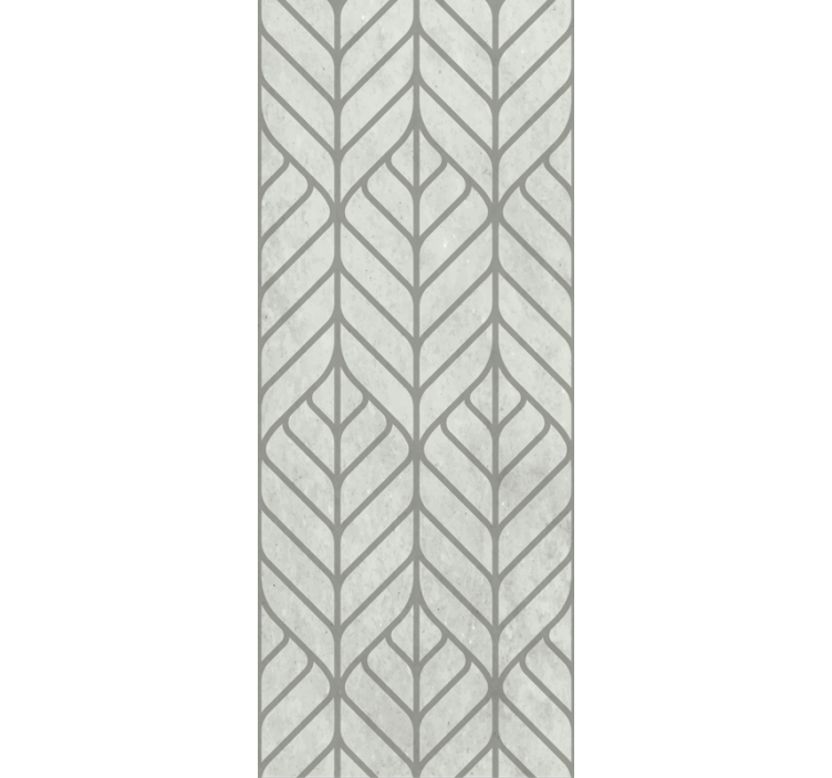 Papier peint salon motif géométrique feuillu - TenStickers
