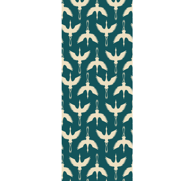 Papier peint oiseaux motifs beiges élégants - TenStickers