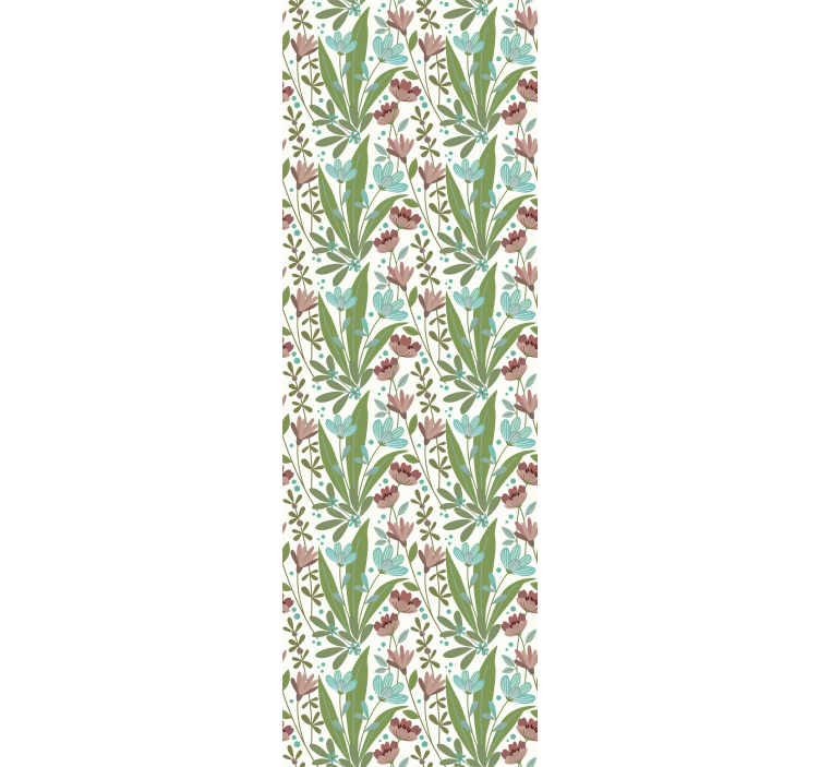 Papier peint floral composition florale et foliaire - TenStickers