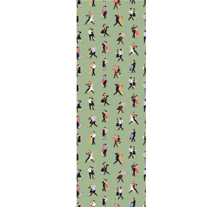 Papier peint rayé couples dansants - TenStickers