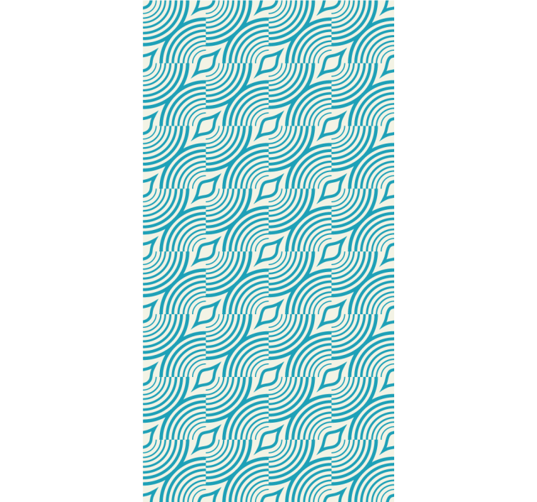 Papier peint abstrait formes d'ondes fluides - TenStickers