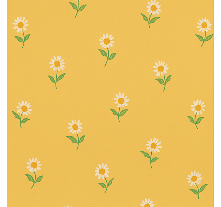 Papier peint vintage de marguerites des années 40 - TenStickers