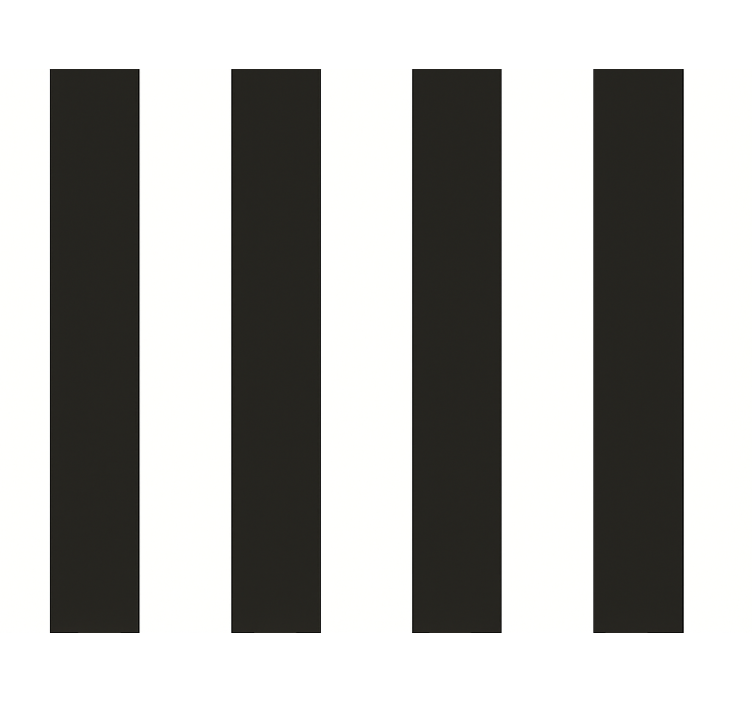 Papier peint cuisine rayures blanches et noires - TenStickers