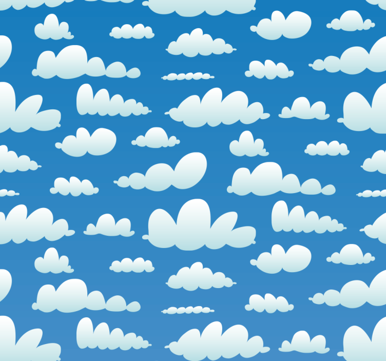 Papier peint salon conception de motif de nuage - TenStickers