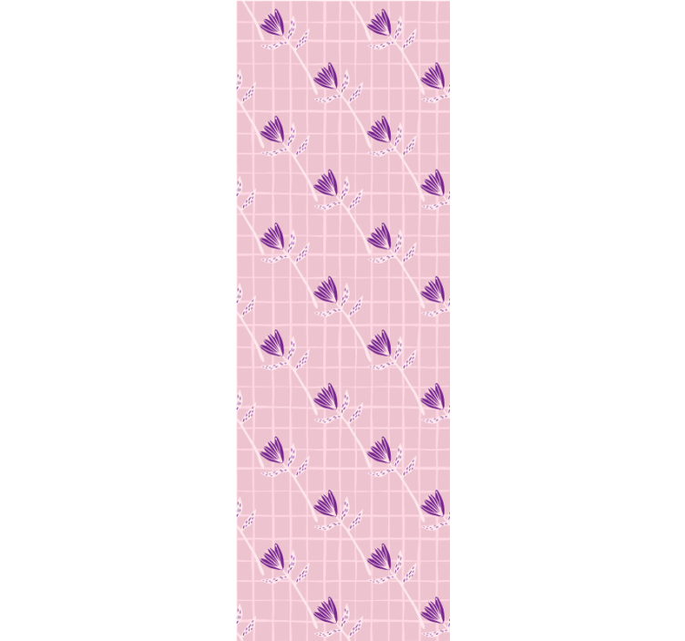 Papier peint formes géometriques motif floral géométrique - TenStickers