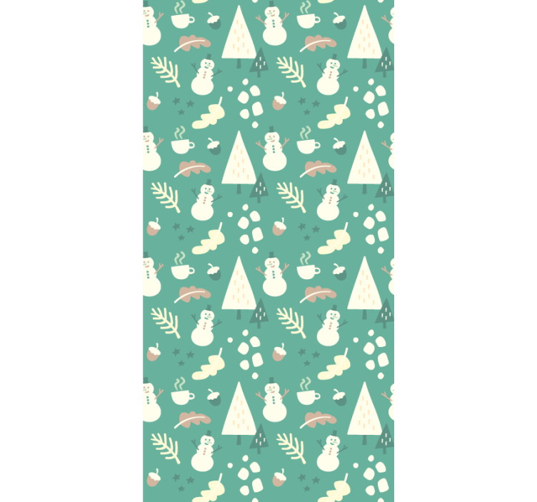 Papier peint scandinave motif d'hiver nordique - TenStickers