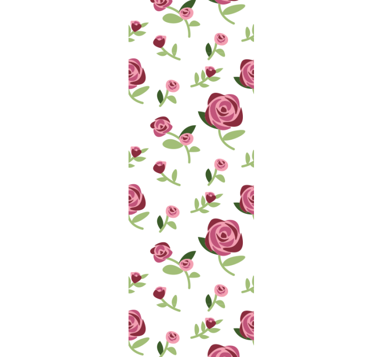 Papier peint floral conception de modèle de roses - TenStickers