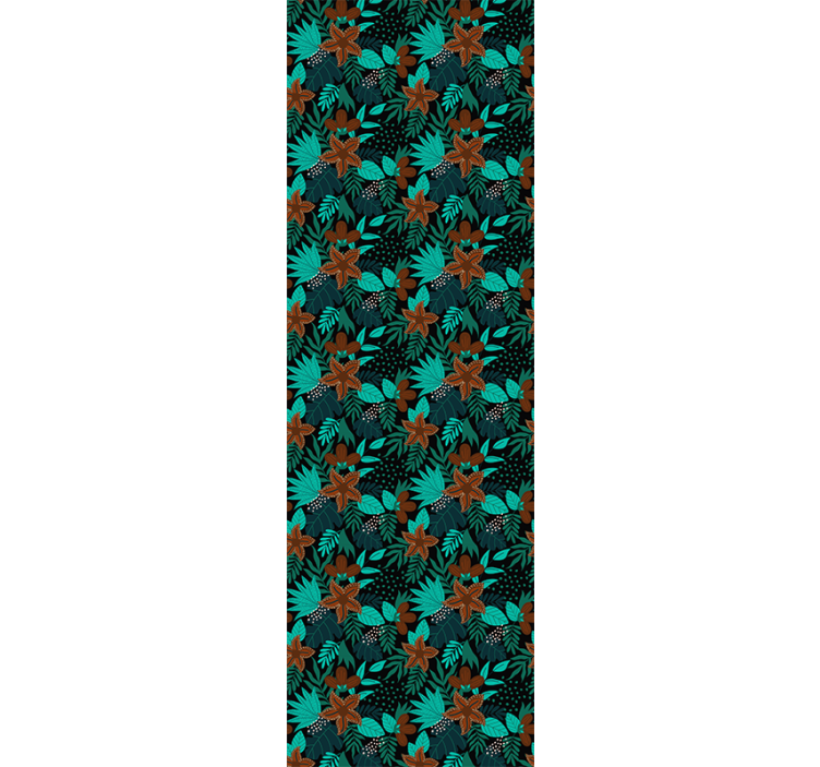 Papier peint nature motif de feuille tropicale - TenStickers