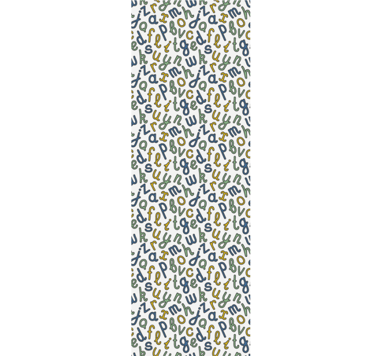 Papier peint texte mélange d'alphabet - TenStickers