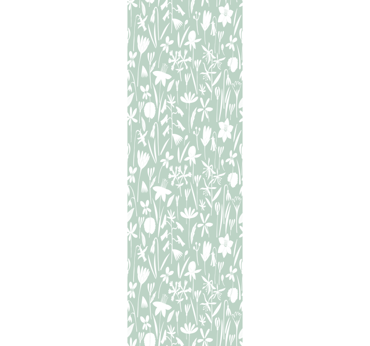 Papier peint floral silhouettes botaniques - TenStickers