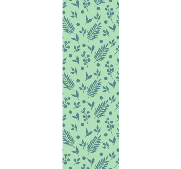 Papier peint feuillage inspiration motif vert - TenStickers