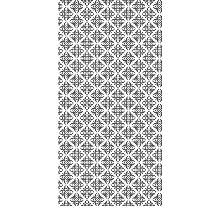 Papier peint bureau élégant floral noir - TenStickers