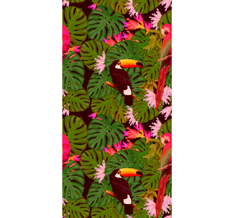Papier peint jungle motif toucan tropical - TenStickers