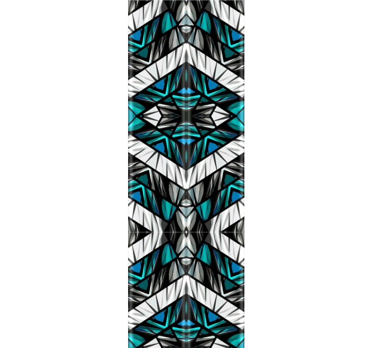 Papier peint formes géometriques symétrie kaléidoscopique - TenStickers