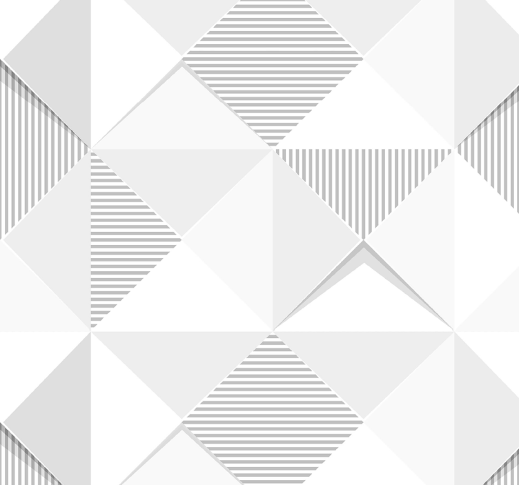 Papier peint 3d carrés blancs - TenStickers