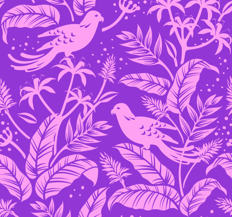 Papier peint animaux oiseaux violets - TenStickers