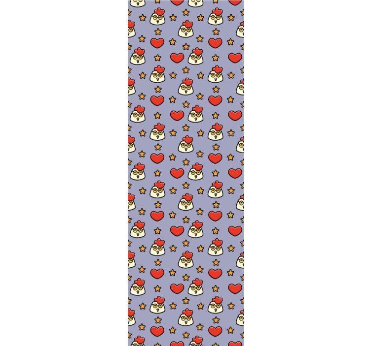 Papier peint animaux motif de poulet de dessin animé - TenStickers