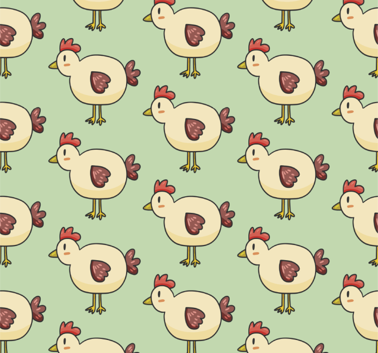 Papier peint animaux modèle de poulet - TenStickers
