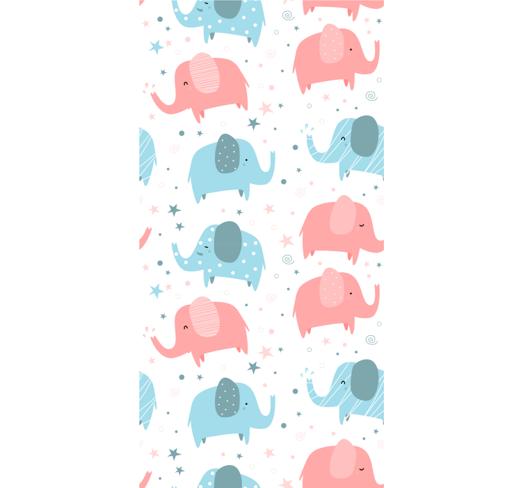 Papier peint éléphants Éléphants amusants en motifs - TenStickers