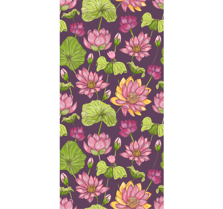 Papier peint floral motif de floraison botanique - TenStickers
