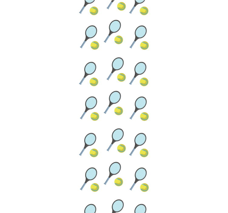 Papier peint rayé raquettes et balles de tennis - TenStickers