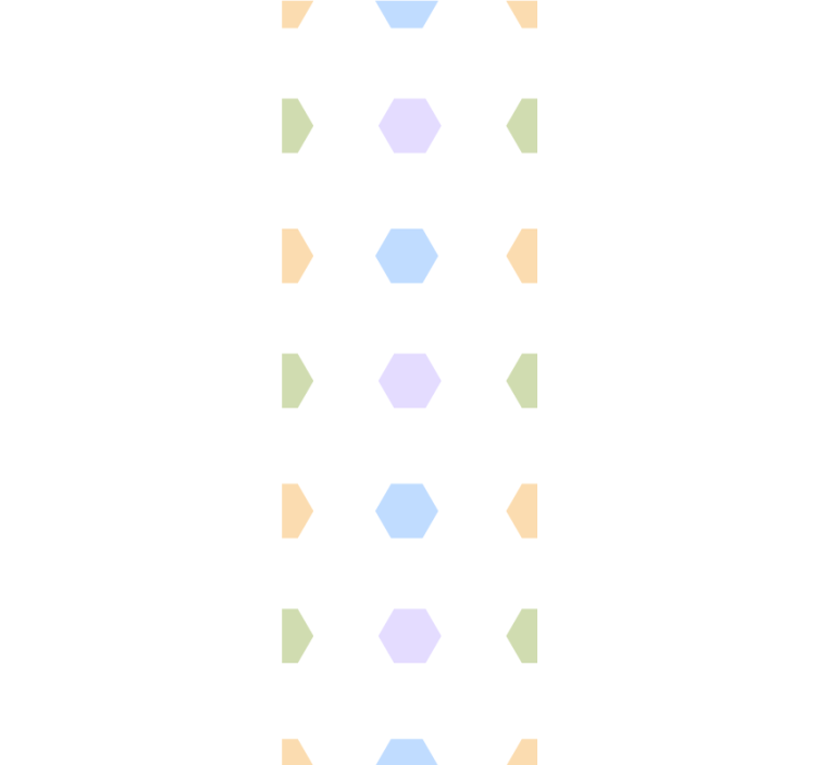 Papier peint formes géometriques hexagones pastels - TenStickers