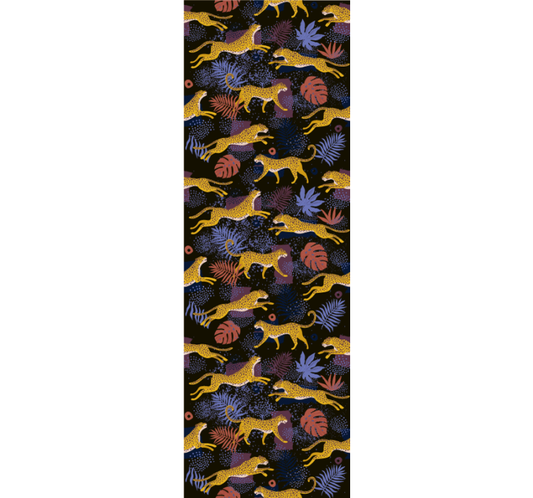 Papier peint animaux mosaïque de la faune de la jungle - TenStickers