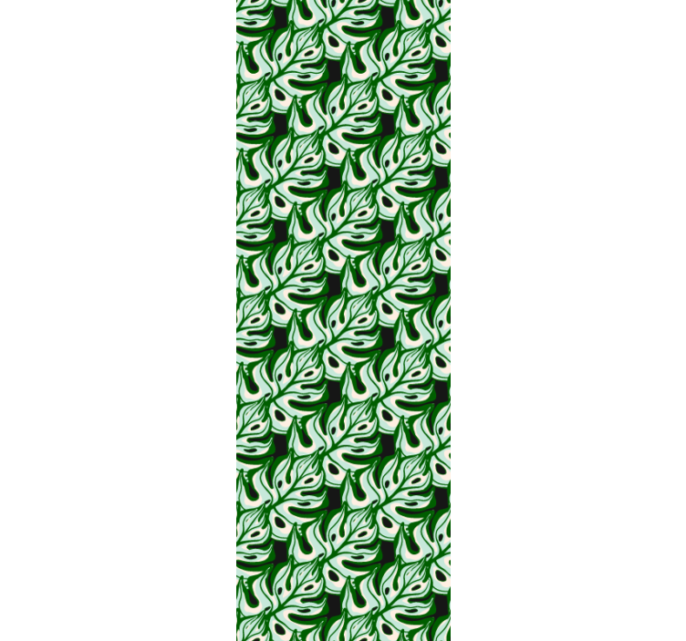 Papier peint feuillage motif vert feuillu - TenStickers