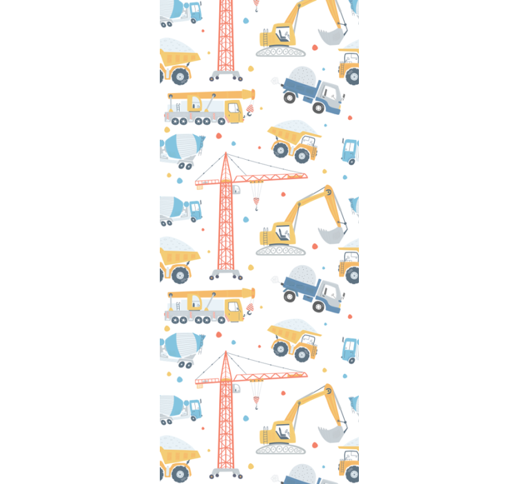 Papier peint chambre enfant motifs de construction - TenStickers