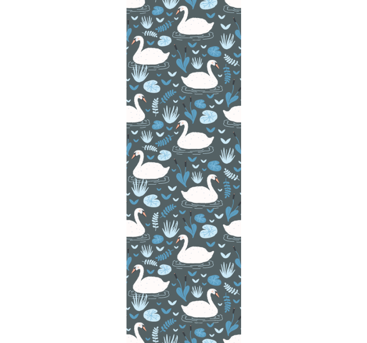 Papier peint oiseaux motif du lac des cygnes - TenStickers