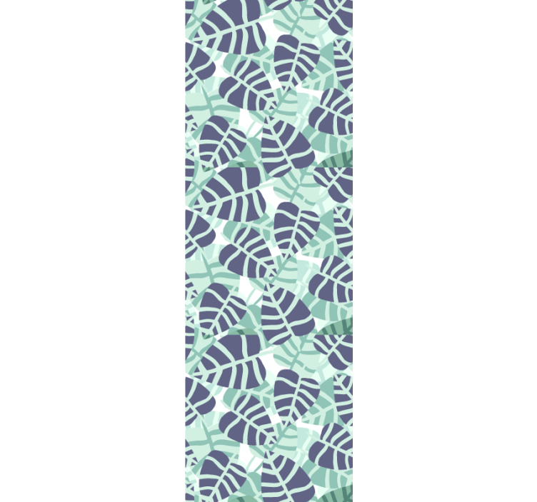 Papier peint feuillage mosaïque de monstera - TenStickers