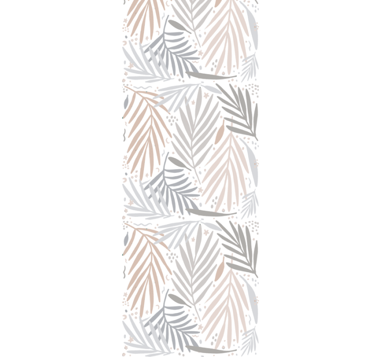 Papier peint feuillage arrangement gris et beige - TenStickers