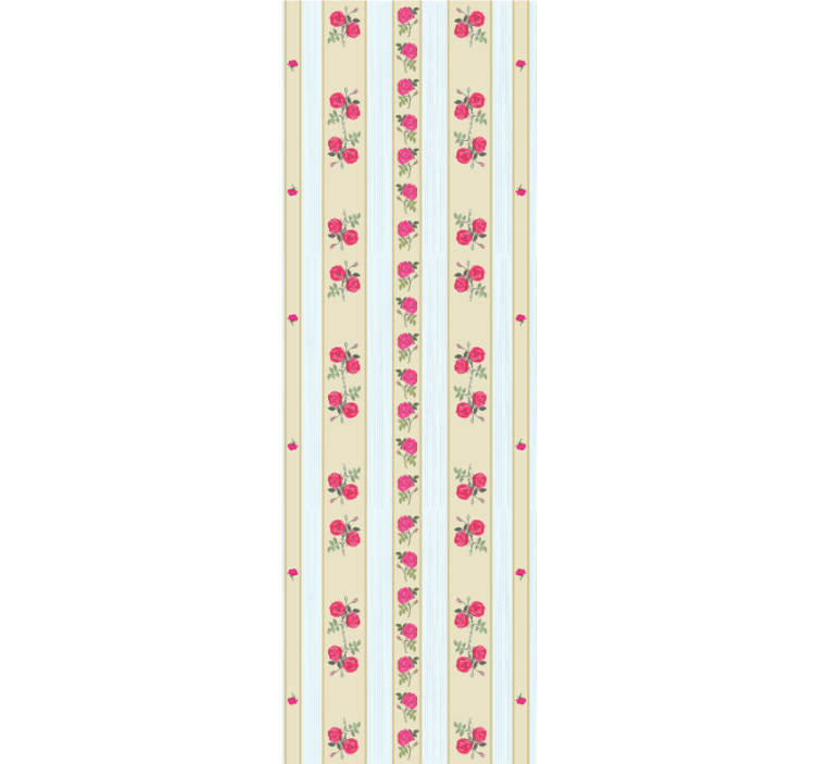 Papier peint rayures élégance florale rayée - TenStickers