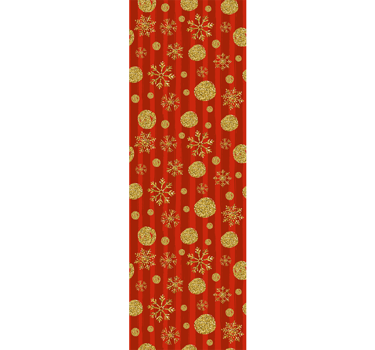 Papier peint Noël ornements festifs à paillettes - TenStickers