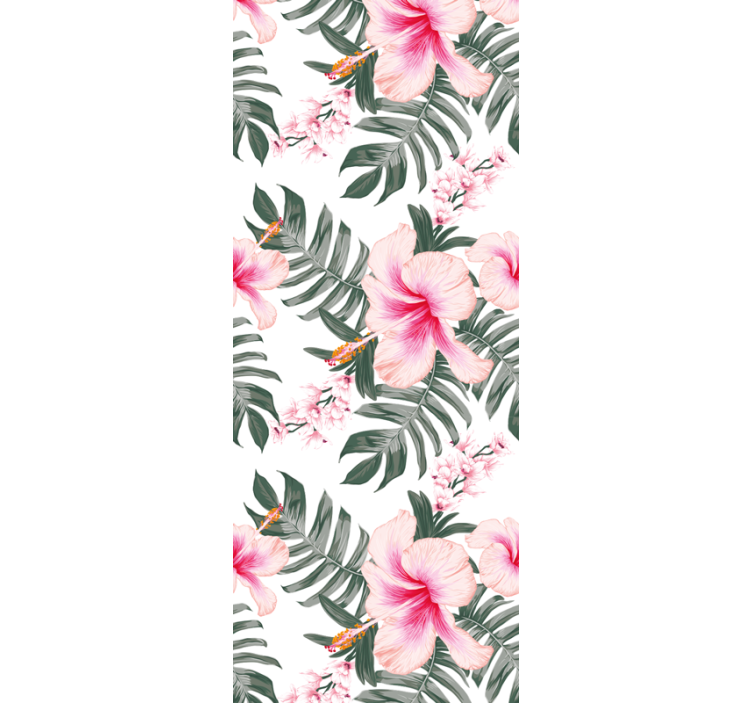 Papier peint fleuri  rose orchidée - TenStickers