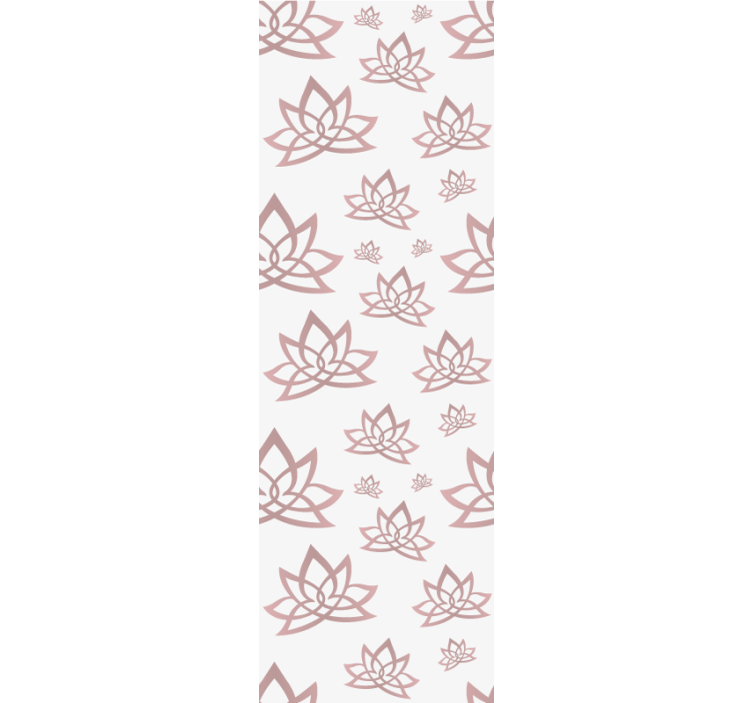 Papier peint fleuri motif lotus beige - TenStickers