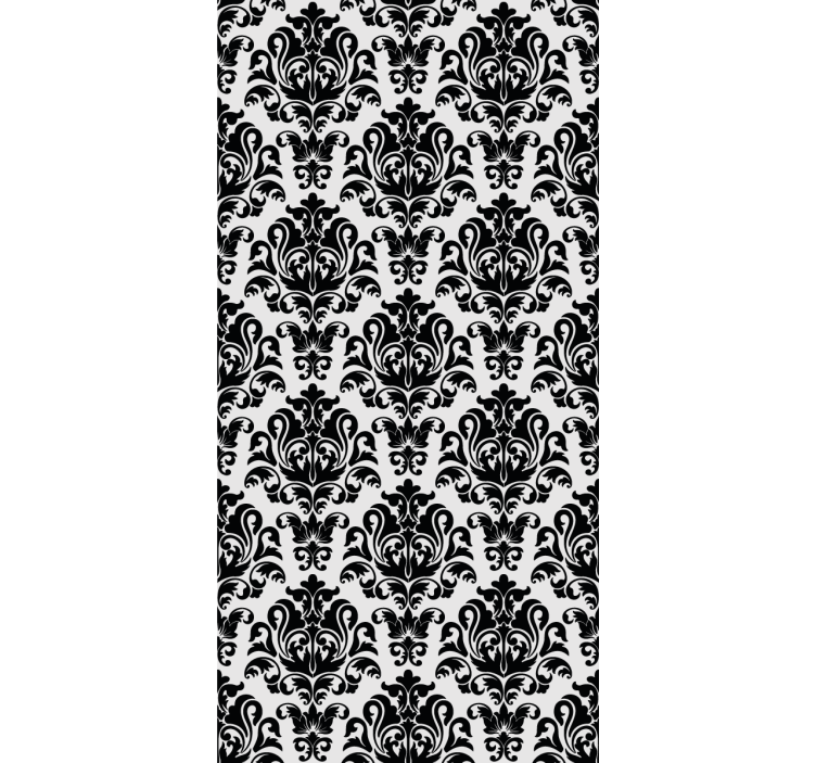 Papier peint baroque motif monochrome élégant - TenStickers