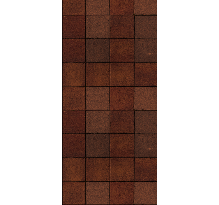 Papier peint carreaux de ciment motif marron texturé - TenStickers