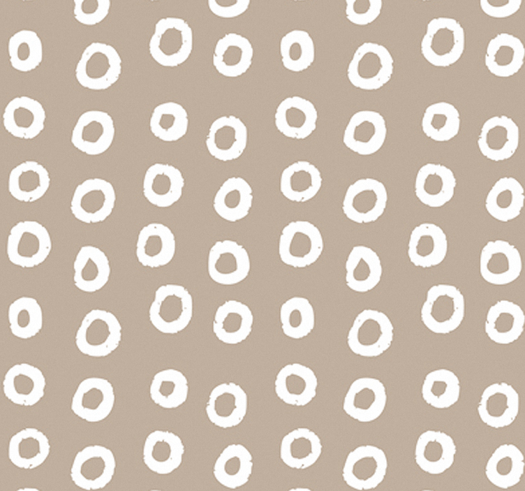 Papier peint beige rond bulles de cannelle - TenStickers