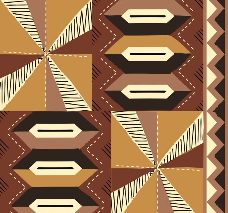 Papier peint chambre motif africain tribal - TenStickers